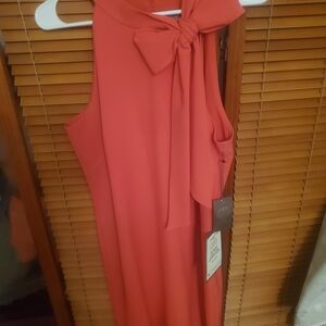 Vince Camuto Coral Midi Dress with Bow